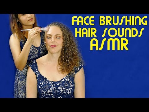 Super Curly Hair Sounds and Face Brushing ASMR w/ Corrina Rachel And Lori