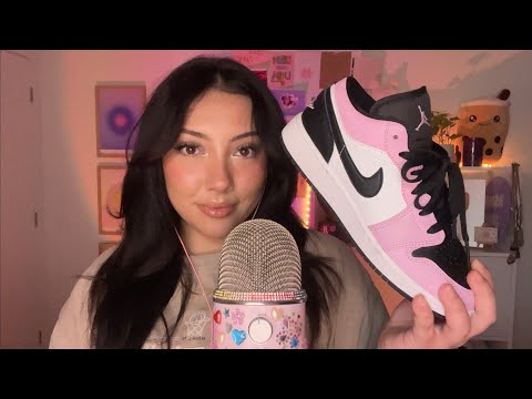 ASMR shoe tapping, random mic triggers, squishy, tracing, slow tapping, crinkles 🤍 | Gemma’s CV