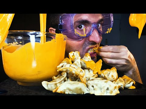 SPICY CHEESE DUMPLING PARTY ! * asmr eating no talking *