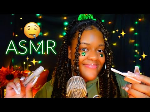 ASMR ✨👄 lipgloss on me & you ♡✨(mouth sounds, kisses & personal attention for a deep sleep 💚✨)