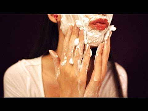 ☁ASMR☁ Shaving Cream on Face & Hands 👌