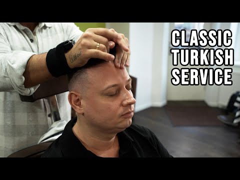 ASMR Turkish Barber: Relaxing Comb, Scissors, Razor & Head Massage Sounds