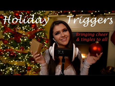 Holiday Triggers by the Fireplace - Short Stories ASMR - crackling binaural sounds