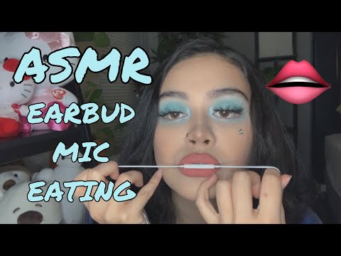 ASMR eating the earbud mic, extreme mouth sounds 🤤💤