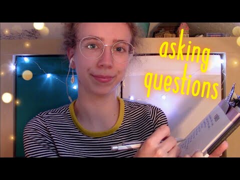 [ASMR] Asking you RANDOM QUESTIONS about yourself (soft spoken) 📝🐝