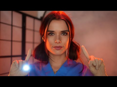 ASMR Caring Nurse Full Check Up ( Triss , Concussion, Eyes , Allergy Test, Cranial Video for Sleep )