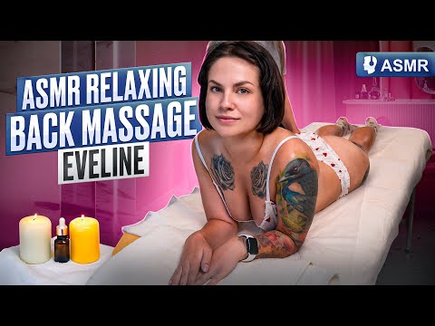 DELICATE RELAXING ASMR BACK MASSAGE LOMI LOMI FOR EVELINA, IN AN "INTERESTING POSITION"