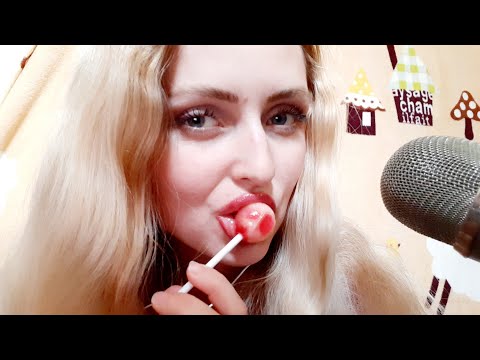 Asmr with lollipop/licking lollipop/eating sounds/lollipop sounds(18+)