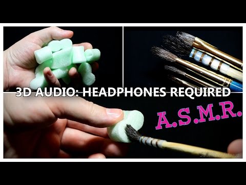 157. 3D Packing Foam & Brushes (Wear Headphones) - SOUNDsculptures - ASMR