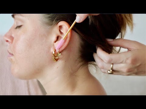 ASMR | Ear, jaw, & head massage w/ spoolie micro-attention (whisper)