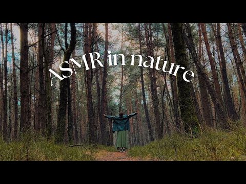 ASMR come to the woods with me! (close up whispering and nature sounds)