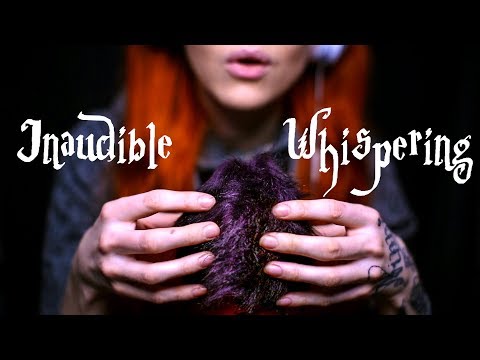 💬 ASMR - INAUDIBLE WHISPERING 💬 with soft scalp massage & finger fluttering