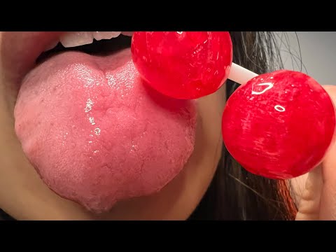 ASMR Licking double lollipops | no talking