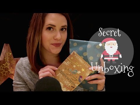 ASMR Secret Santa Unboxing 🎅 Deutsche ASMR Künstler ♡ Whisper Tappingsounds in German/Deutsch