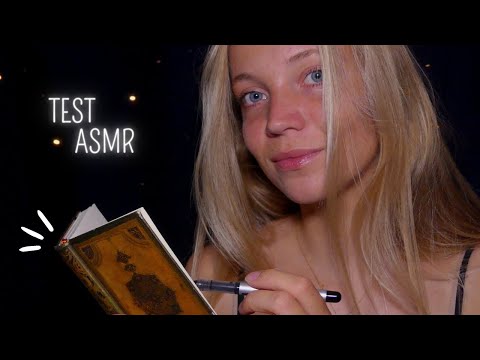 ASMR ROLEPLAY I Je teste ta sensibilité ASMR avec pleins de triggers (visuel, tapping, scratching..)