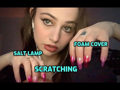 ASMR | Salt Lamp & Foam Mic Scratching for Sleep😴