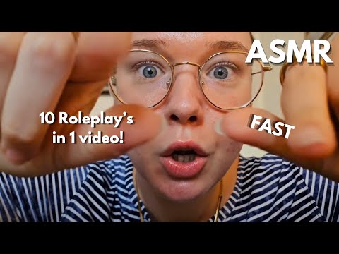 ASMR 10 role plays in one video (FAST)