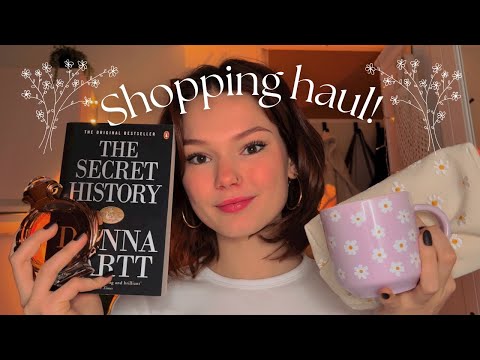ASMR (spring) shopping haul! Books, beauty and more (close up whispers)