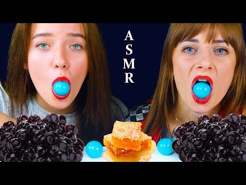 ASMR RAW HONEYCOMB, BOBA PEARLS, TROLLI GUMMY PLANET, CANDY BUTTONS | EATING SOUNDS LILIBU