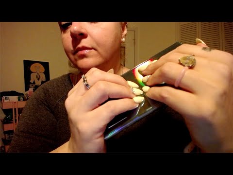 ASMR Nail Tapping On Phone | Rubbing Nails Together | No talking.