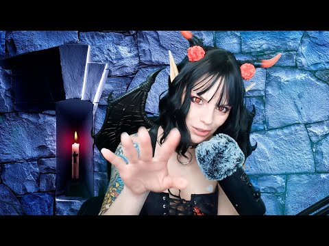 ASMR Sylk The Succubus Paints Your Nails | Roleplay | Tapping & Mouth Sounds