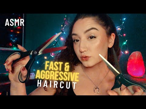 ASMR EXTREMELY FAST & AGGRESSIVE HAIRCUT