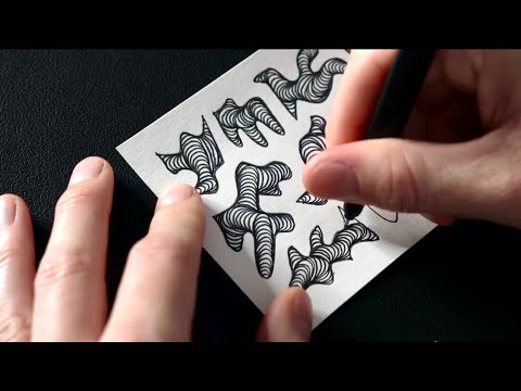 [ASMR] ✍🏼 Drawing with RELAXING Layered Sounds 🕊️ Satisfying 3D Doodle
