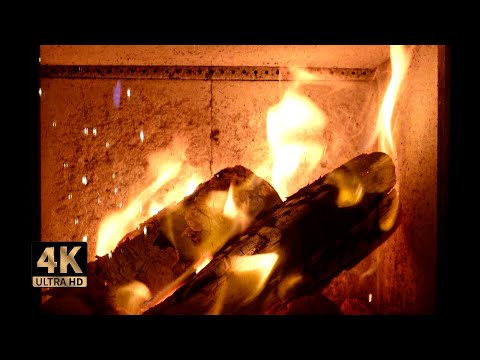 ASMR 1 Hour Fireplace Ambience - 4K, Fire Sounds
