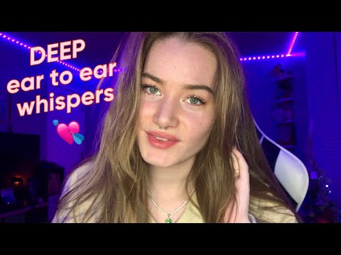 ASMR sensitive ear to ear trigger words, breathy whispers and tongue clicking ! 🫶🏻