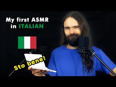My first ASMR video in Italian (sussurrate, asmr in Italiano, video per dormire, a few triggers)