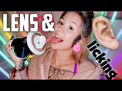 ASMR Lens licking & Ear licking combined 💤