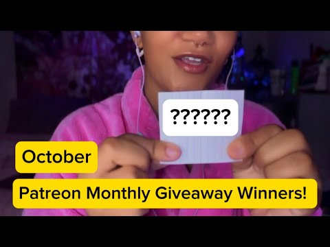 🥳 October 2023 Monthly Giveaway Patreon Winners! 🥳