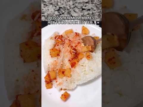 POV: When mom makes her food look better #shorts #viral #mukbang