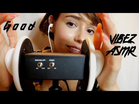 ASMR WITH GOOD VIBEZ (positive affirmations + whispering + hand movements)