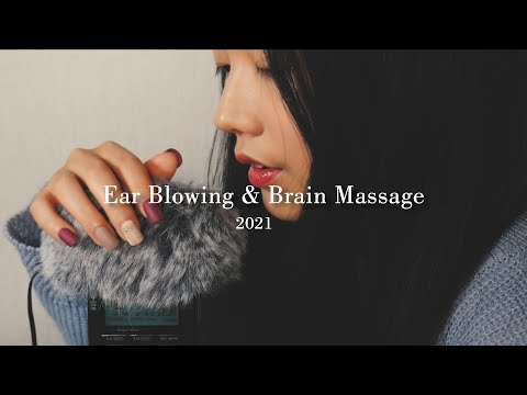 ASMR Ear Blowing and Breathing & Massage your brain 2021ver. 1Hr | Fluffy Mic Touching (No Talking)
