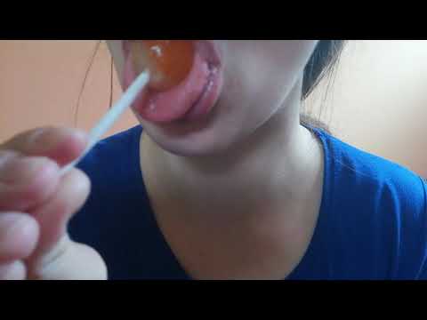 Up-close LOLLIPOP licking & sucking - lollipop asmr