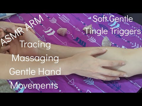 ASMR Tracing+Massaging an Arm [Using a paintbrush + Metal Chopstick] REAL PERSON NO TALKING