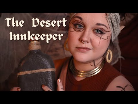 ASMR 🍻 A Night at the Desert Inn 🏜️ Drinks and Town Gossip with a Desert Elf (Soft-Spoken Roleplay)