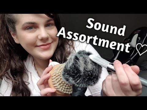 ASMR || Trigger Assortment | Tapping, Liquid sounds, Mic brushing ++