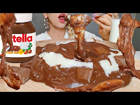 Biggest Mochi & Chocolate Nutella Pudding | ASMR | Eating Mochi