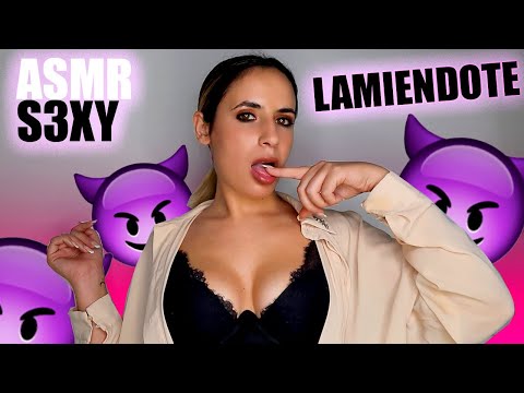 ASMR 😈 L4MIENDO MIS DEDOS rapido y agresivo EN TU CARITA 💦​ Spit painting