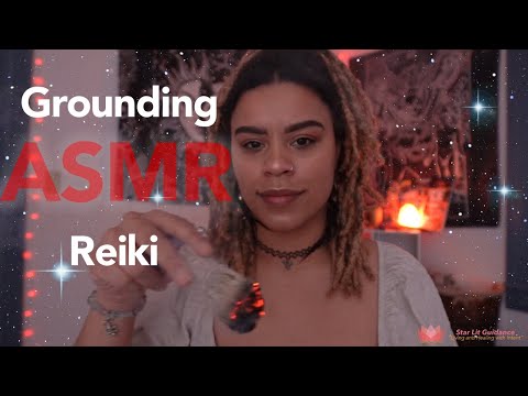 ASMR: Reiki, Energy Cleansing, and Root Chakra Grounding. (Hand Movements) w/ music.
