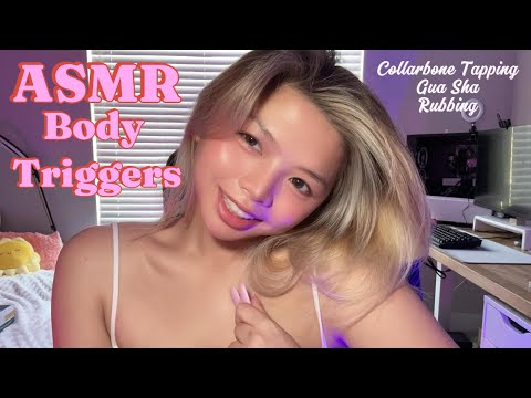 ASMR Gua Sha Body Tingles (Body Scrapping, Body Tapping, Collarbone Tapping, Rubbing)