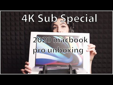 4,000 SUB SPECIAL - 2020 MacBook Pro UNBOXING!! SATISYING UNBOXING THERAPY WITH TAPPING ASMR SOUNDS