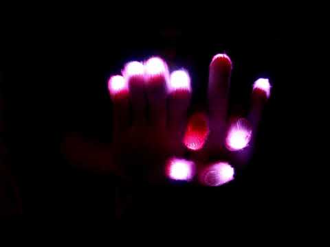 ASMR Captivating LED Glove Hand Movements with Mouth & Rain Sounds (Fisheye Lens Effect)