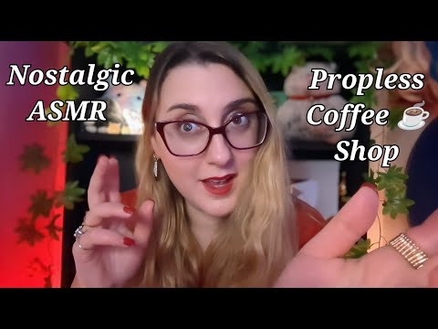 ASMR Propless Coffee Shop Roleplay (Hand Movements, mouth sounds, repeating words and phrases)