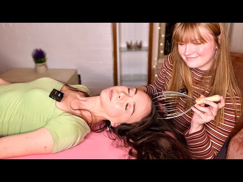 ASMR Real Person Hair Brushing and Scalp Massage with @ilovekatieasmr | Gentle Roleplay for Sleep