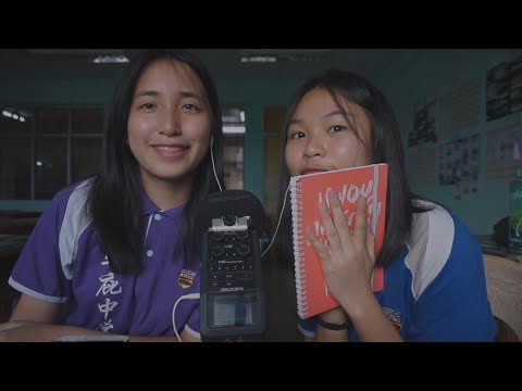 ASMR Triggers with Pauline (in school)(on a saturday)