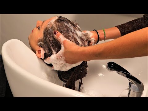 I GET THE MOST RELAXING HAIR WASH AND SCALP MASSAGE ASMR