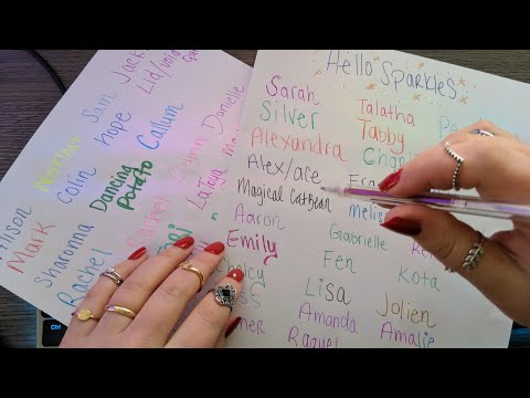 ASMR ~ Writing Your Name with Your Favourite Colour